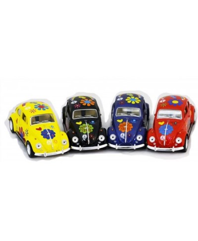 Diecast Cars-Set of 4 Cars: 5 VW Happy Flower Classic Beetle 1/32 Scale Pull Back n Go Action. by Kinsmart $39.65 - Toy Vehic...