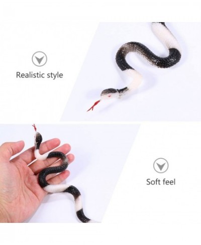 Faux Snake Prop Lifelike Vivid Rubber Snake Garden Birds Away Snake Model Science Educational Snake Prop for Children Adults ...