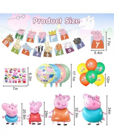 36Pcs Pig Birthday Balloons Pig Birthday Party Supplies Include Happy Birthday Banner Mom and Dad Latex Balloons Banners $17....