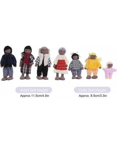 Family Dolls Wooden Puppets Toy Set Miniature Baby Dollhouse Accessory Kids Early Educational Toys Dolls Ornaments ( 4) $20.7...