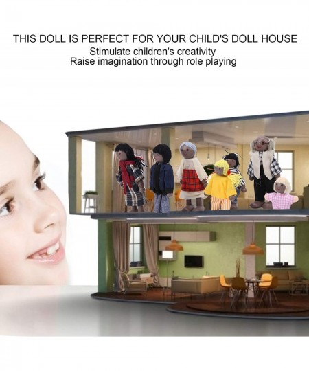 Family Dolls Wooden Puppets Toy Set Miniature Baby Dollhouse Accessory Kids Early Educational Toys Dolls Ornaments ( 4) $20.7...