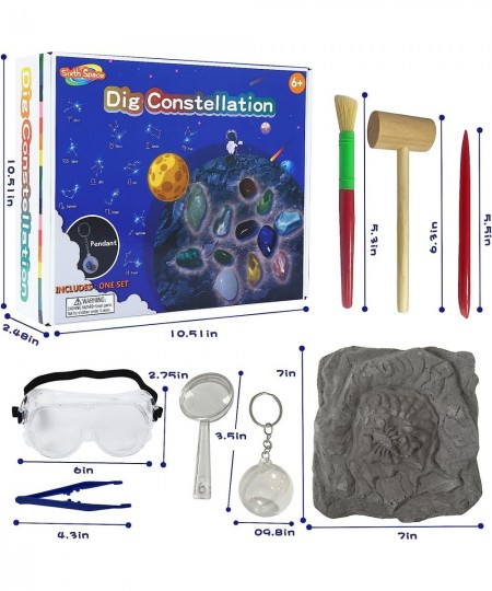 Constellation Mega Fossil Gemstone Dig Kit Excavate 12 Real Gems STEM Educational Toys Science Kit Best Gifts for Age 6+ Boys...