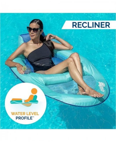 Spring Float Recliner Pool Lounge Chair with Hyper-Flate Valve Aqua $61.18 - Swimming Pool & Outdoor Water Toys