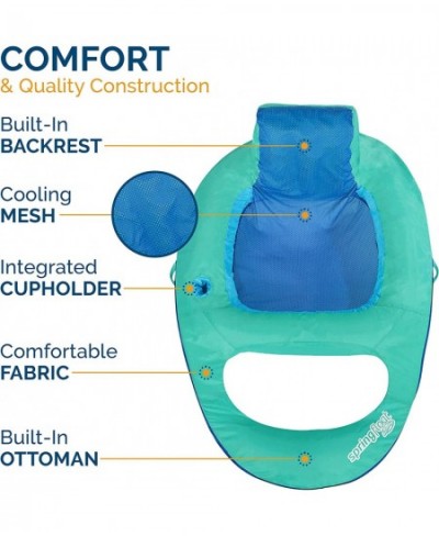 Spring Float Recliner Pool Lounge Chair with Hyper-Flate Valve Aqua $61.18 - Swimming Pool & Outdoor Water Toys