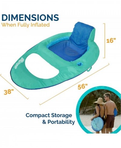 Spring Float Recliner Pool Lounge Chair with Hyper-Flate Valve Aqua $61.18 - Swimming Pool & Outdoor Water Toys