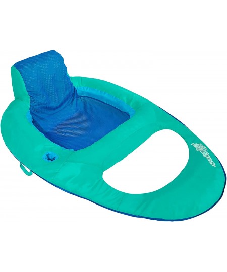 Spring Float Recliner Pool Lounge Chair with Hyper-Flate Valve Aqua $61.18 - Swimming Pool & Outdoor Water Toys