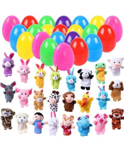 24pcs Easter Eggs Filled with Finger Puppets for Easter Basket Stuffers Easter Eggs Hunt Easter Party Favor Easter Gift for K...