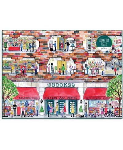 Michael Storrings A Day at The Bookstore 1000 Piece Puzzle from - Beautifully Illustrated Jigsaw Puzzle of a Local Bookstore ...