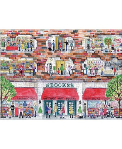 Michael Storrings A Day at The Bookstore 1000 Piece Puzzle from - Beautifully Illustrated Jigsaw Puzzle of a Local Bookstore ...