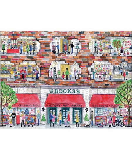 Michael Storrings A Day at The Bookstore 1000 Piece Puzzle from - Beautifully Illustrated Jigsaw Puzzle of a Local Bookstore ...