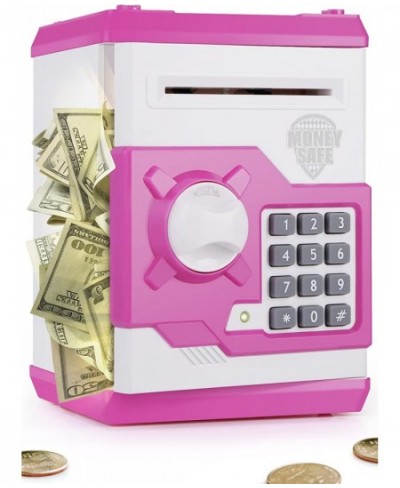 Piggy Bank for Girls Boys Large Electronic Money Coin Banks with Password Protection Automatic Paper Money Scroll Saving Box ...