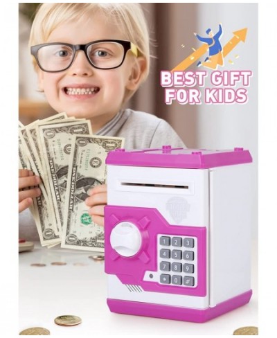 Piggy Bank for Girls Boys Large Electronic Money Coin Banks with Password Protection Automatic Paper Money Scroll Saving Box ...