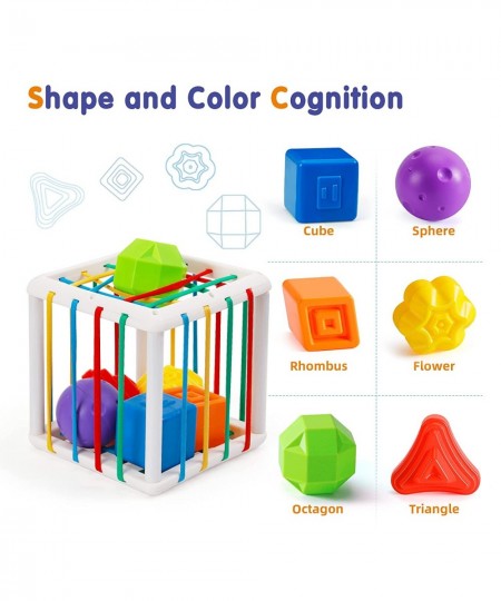 Montessori Sensory Toys Colorful Textured Balls Activity Cube Fine Motor Skills Baby Toys Newborn Christmas Gift for Infants ...