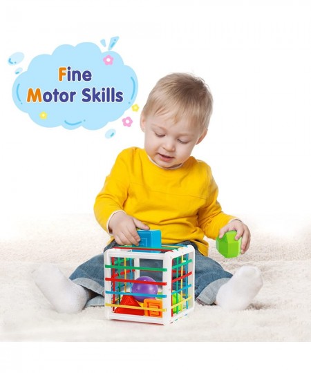 Montessori Sensory Toys Colorful Textured Balls Activity Cube Fine Motor Skills Baby Toys Newborn Christmas Gift for Infants ...