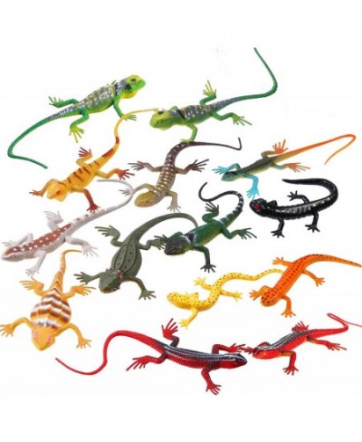 24 Piece Lizard Toy Artificial Model Reptile Lizard Colorful Plastic Lizard Toys Action Figure Educational Toys for Kids Adul...