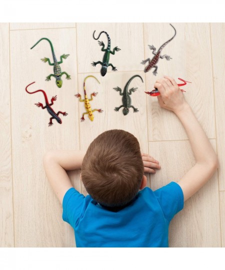 24 Piece Lizard Toy Artificial Model Reptile Lizard Colorful Plastic Lizard Toys Action Figure Educational Toys for Kids Adul...