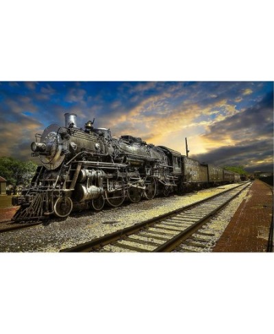 Jigsaw Puzzles 1000 Pieces for Adults - Train Landscape - Wooden Puzzle - Unique Holiday Gift Suitable for Teenagers and Adul...