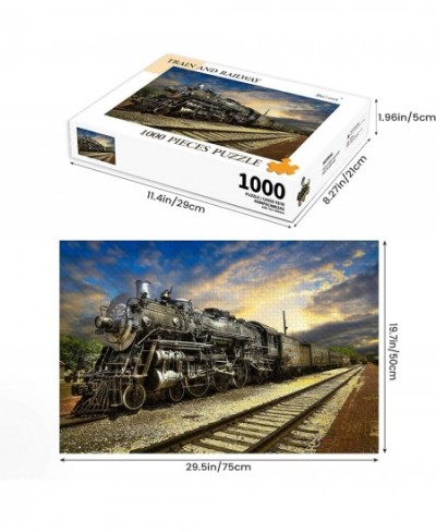 Jigsaw Puzzles 1000 Pieces for Adults - Train Landscape - Wooden Puzzle - Unique Holiday Gift Suitable for Teenagers and Adul...