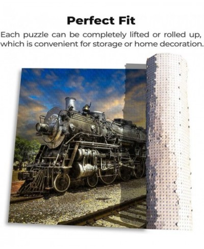 Jigsaw Puzzles 1000 Pieces for Adults - Train Landscape - Wooden Puzzle - Unique Holiday Gift Suitable for Teenagers and Adul...