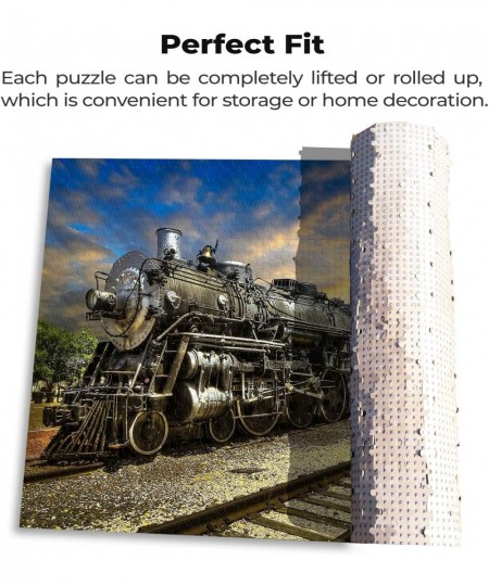 Jigsaw Puzzles 1000 Pieces for Adults - Train Landscape - Wooden Puzzle - Unique Holiday Gift Suitable for Teenagers and Adul...