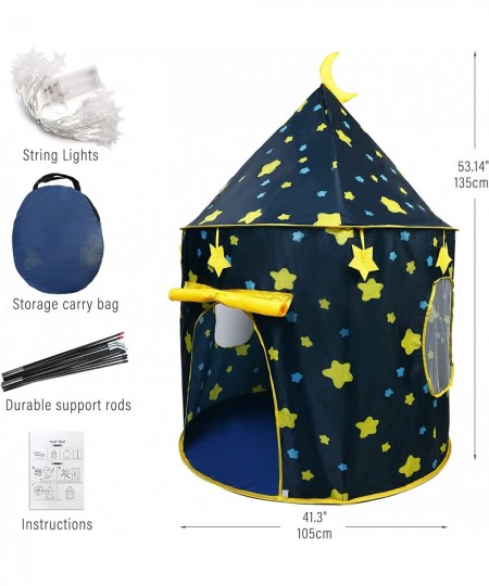 Play Tent for Boys with Star Lights and Storage Carrying Bag Pop Up Play Tent House for Kids Toddlers Indoor and Outdoor Use ...