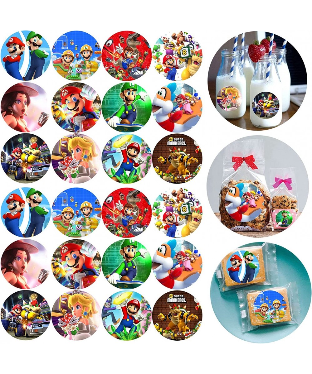 120 Pcs Super Great Mario Stickers Birthday Party Supplies for Kids Anime Cartoon S-uper Mario Stickers $16.51 - Kids' Stickers