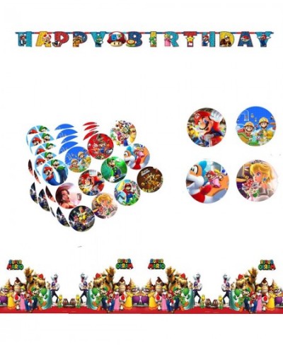 120 Pcs Super Great Mario Stickers Birthday Party Supplies for Kids Anime Cartoon S-uper Mario Stickers $16.51 - Kids' Stickers