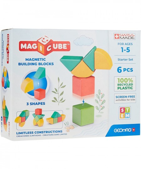 Magnetic Toys | Magnets for Kids | 6 Pieces | Magicube Shapes Starter Set | Early Learning STEM Educational Building Blocks |...