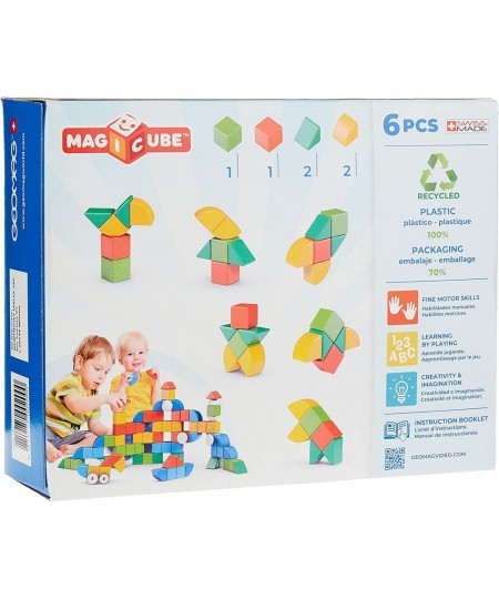 Magnetic Toys | Magnets for Kids | 6 Pieces | Magicube Shapes Starter Set | Early Learning STEM Educational Building Blocks |...