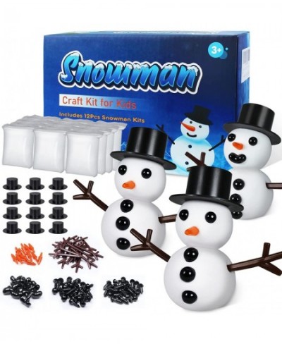 12Pack Snowman Crafts for Kids Snowman DIY Kit Build a Snowman Kit Molding Clay Christmas Crafts Xmas Gift Christmas Stocking...