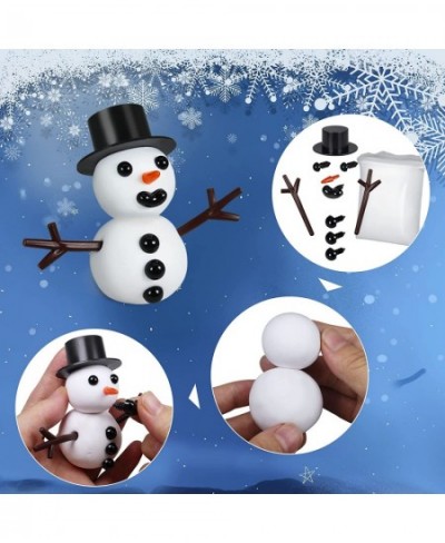 12Pack Snowman Crafts for Kids Snowman DIY Kit Build a Snowman Kit Molding Clay Christmas Crafts Xmas Gift Christmas Stocking...