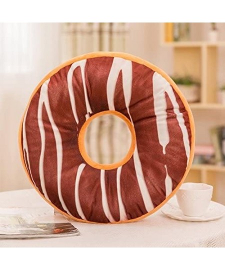 Soft Plush Pillow Stuffed Seat Pad Sweet Donut Foods Cushion Cover Case Toys Creative Pillowslip Gift (I 15.7x15.7x4.7/ 40x40...