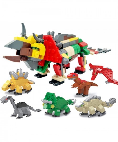 6 Pack Mini Dinosaur Building Block Dinosaur Toys Easter Party Favors Easter Basket Stuffers Surprise Easter Eggs Jurassic Mi...