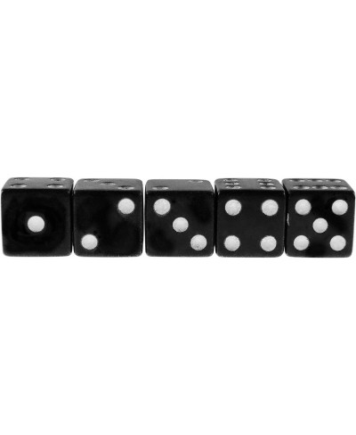 100 Black Dice with White Pips Dots- 16MM $22.46 - Game Accessories