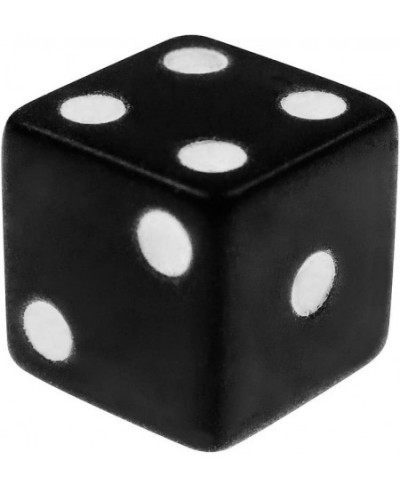 100 Black Dice with White Pips Dots- 16MM $22.46 - Game Accessories