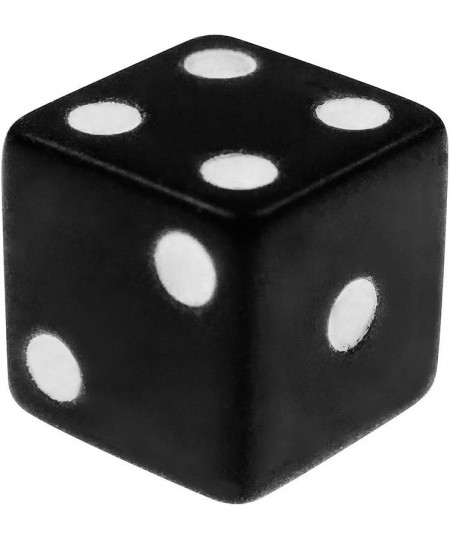 100 Black Dice with White Pips Dots- 16MM $22.46 - Game Accessories