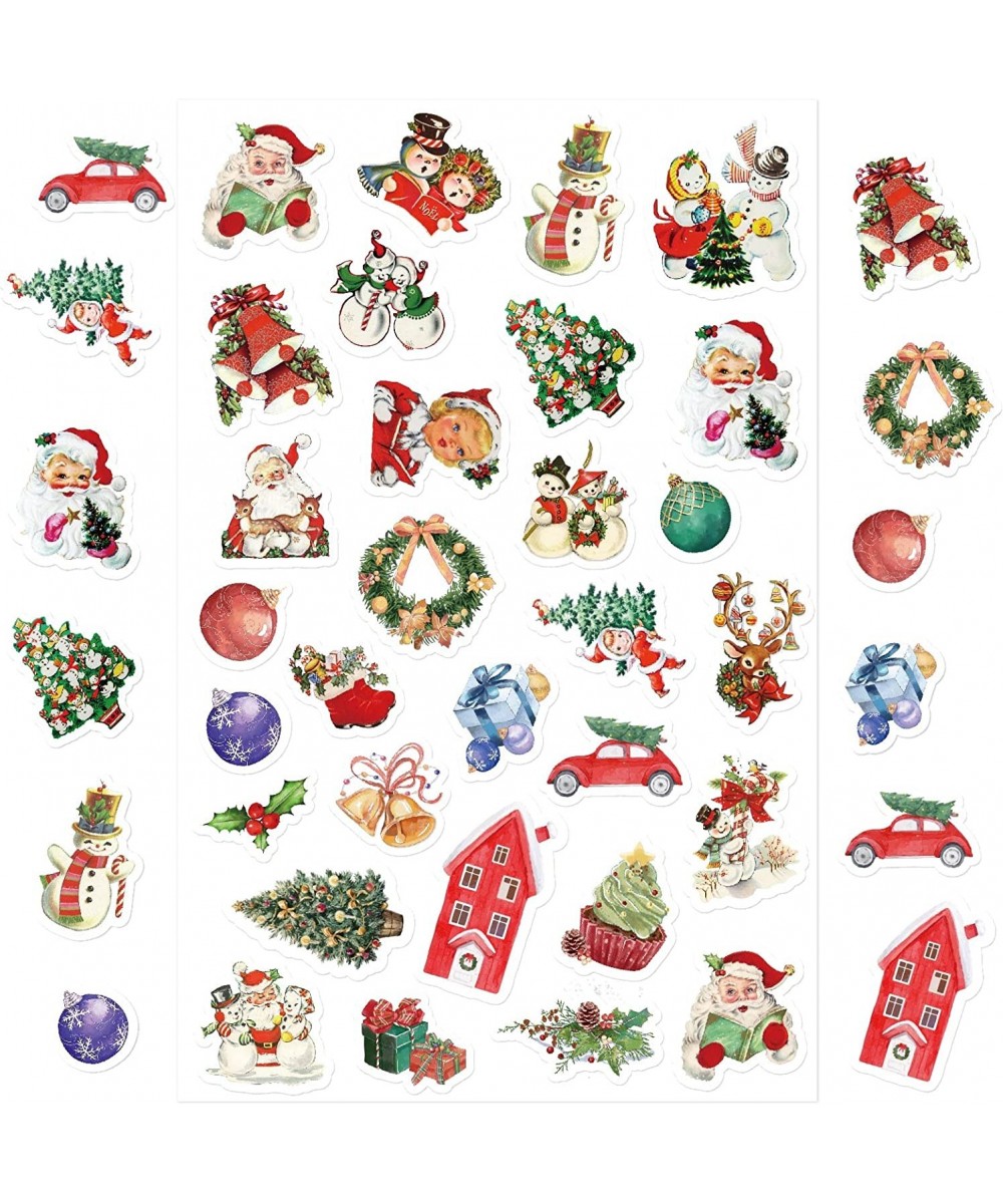 Vintage Christmas Stickers 10 Sheets 300 Pcs Happy Holiday Sticker Sheets for Kids Party Home Classroom Decoration $15.25 - K...