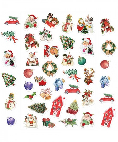 Vintage Christmas Stickers 10 Sheets 300 Pcs Happy Holiday Sticker Sheets for Kids Party Home Classroom Decoration $15.25 - K...