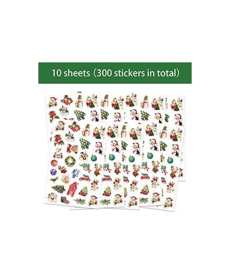 Vintage Christmas Stickers 10 Sheets 300 Pcs Happy Holiday Sticker Sheets for Kids Party Home Classroom Decoration $15.25 - K...