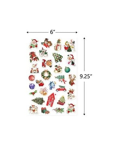 Vintage Christmas Stickers 10 Sheets 300 Pcs Happy Holiday Sticker Sheets for Kids Party Home Classroom Decoration $15.25 - K...