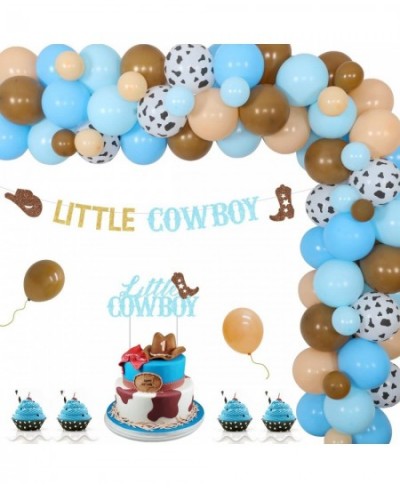 Little Cowboy Baby Shower Decorations for Boy - Random Blue Balloon Garland Arch Kit Western Theme Baby Shower Decorations wi...