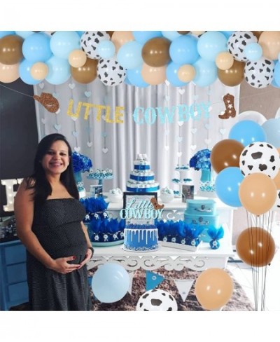 Little Cowboy Baby Shower Decorations for Boy - Random Blue Balloon Garland Arch Kit Western Theme Baby Shower Decorations wi...