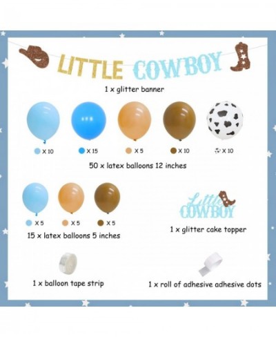 Little Cowboy Baby Shower Decorations for Boy - Random Blue Balloon Garland Arch Kit Western Theme Baby Shower Decorations wi...