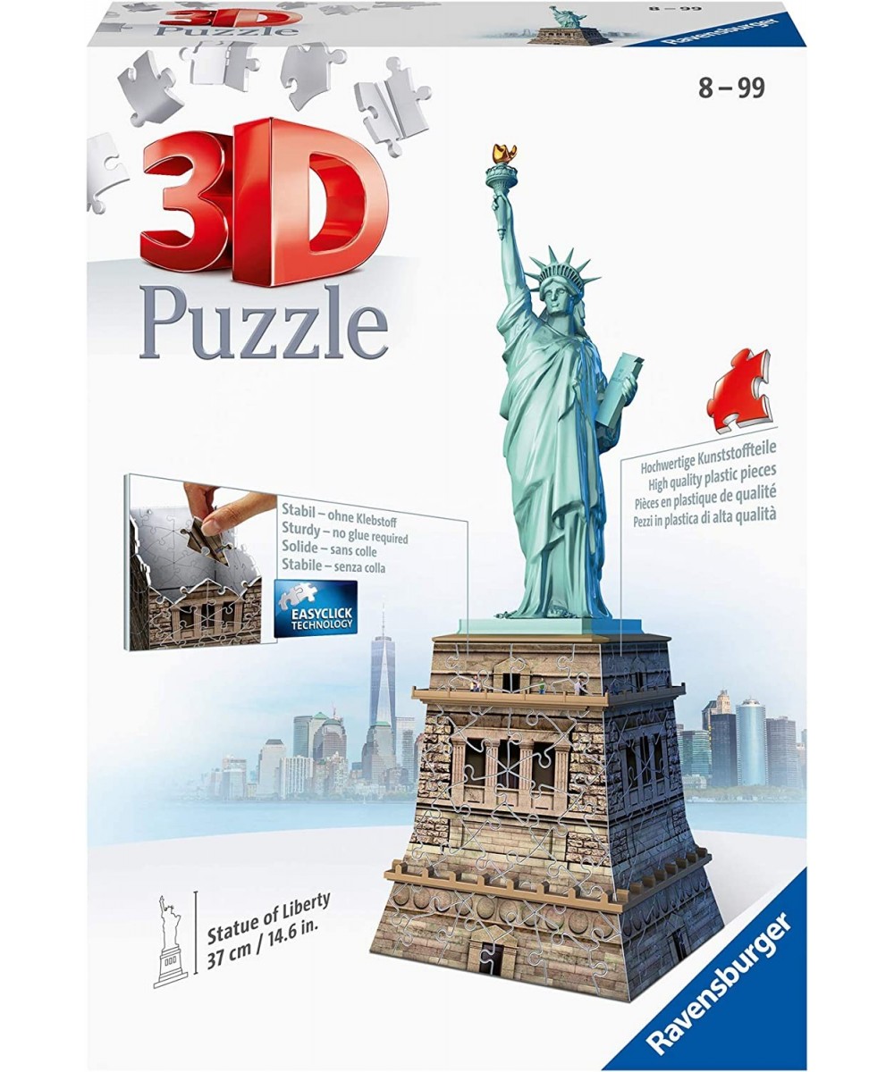 Statue of Liberty 108 Piece 3D Jigsaw Puzzle for Kids and Adults - Easy Click Technology Means Pieces Fit Together Perfectly ...