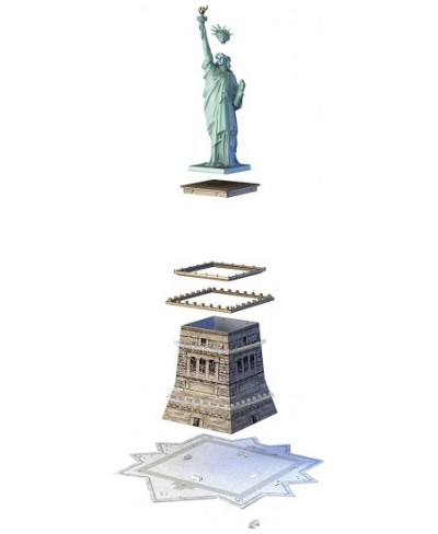 Statue of Liberty 108 Piece 3D Jigsaw Puzzle for Kids and Adults - Easy Click Technology Means Pieces Fit Together Perfectly ...