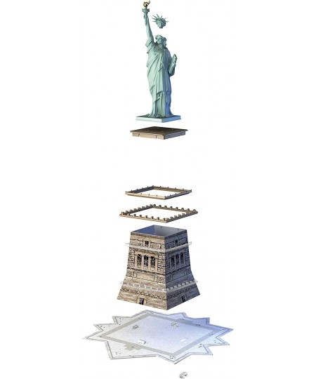 Statue of Liberty 108 Piece 3D Jigsaw Puzzle for Kids and Adults - Easy Click Technology Means Pieces Fit Together Perfectly ...