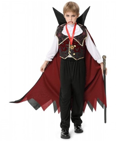 Halloween Gothic Vampire Costume Deluxe Set for Boys Kids Dracula Costume for Halloween Dress Up Party $34.39 - Kids' Costumes