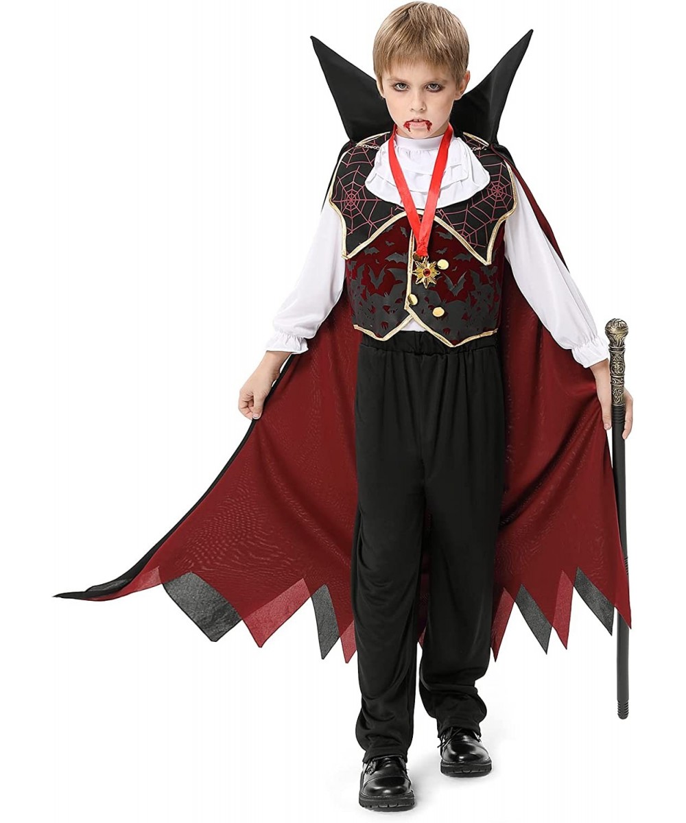 Halloween Gothic Vampire Costume Deluxe Set for Boys Kids Dracula Costume for Halloween Dress Up Party $34.39 - Kids' Costumes