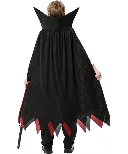 Halloween Gothic Vampire Costume Deluxe Set for Boys Kids Dracula Costume for Halloween Dress Up Party $34.39 - Kids' Costumes