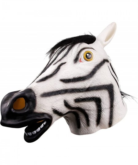 Waylike Halloween Zebra Mask Latex Animal Mask For Costume Party Cosplay $30.44 - Kids' Dress-Up Accessories